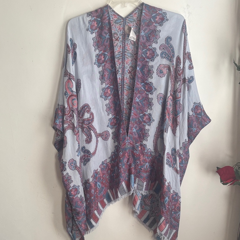 Chico's | Multicolor Kimono with Paisley Design One Size - Picture 3 of 9